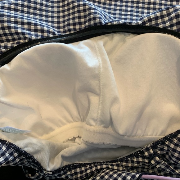 Kona Sol Bandeau w straps flounce, ruched, one piece swimsuit, size small - Picture 12 of 14